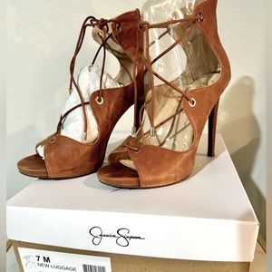 Jessica Simpson Suede Lace up Heels